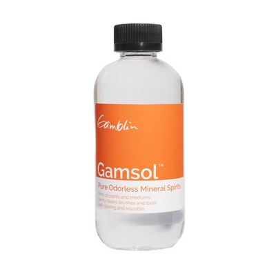 Gamblin Gamsol, Odorless Mineral Spirits for 8.5 Fl Oz (Pack of 1), Orange 