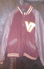 Maverick Awards Mens Varsity Jacket Burgundy/...
