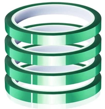 4 Rollos cinta termica para sublimación y transfer SUBLITAPE 4mm x 33m VERDE