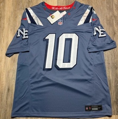 Drake Maye New England Patriots Storm Blue 2025/26 Season Football NFL Trikot