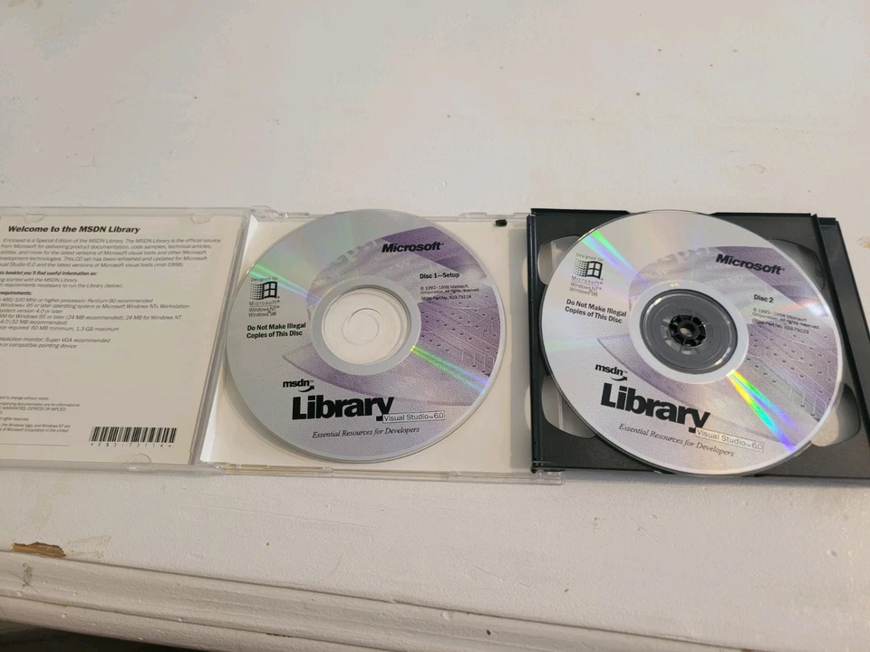 Microsoft MSDN Library Visual Studio 6.0 Two CD Set for Windows98 Windows NT - Image 2 of 2