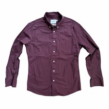 Goodfellow  Co Maroon Button Down Dress Shirt Slim Fit Size Medium EUC