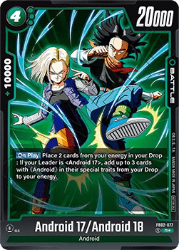 Dragon Ball Android 17 / Android 18 (FB02-077) (V.1) FWUP Rare Englisch NM Foil
