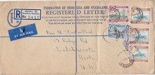 Rhodesia 1960 Registered Cvr Mufulira to Letchworth UK 9s9d Rate