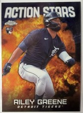 2023 Topps Chrome Update Series Action Stars Riley Greene (RC) Tigers Rookie