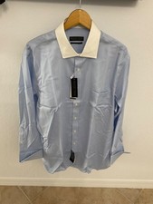 Donald Trump Shirt 161/2 32/33 Signature Collection Non Iron Blue NEW TAGS