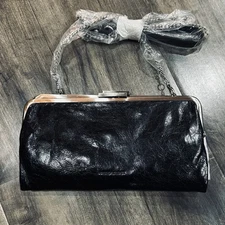 TRAVELSMITH Black Leather RFID Travel Bag Crossbody Purse