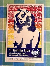 The Flaming Lips Original Concert Tour Poster MAY 6&7 1995 Moe Cafe Seattle WA