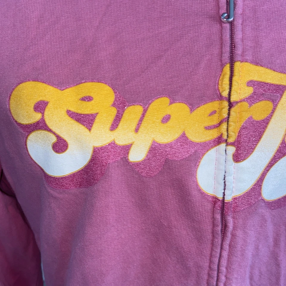 Sudadera Y2K Juicy Couture Vintage Rosa Súper Jugosa Con Bolsillos Algodón Talla XL Foto 2 de 4