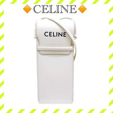Excellent Condition Celine Leather Pouch Sunglasses Case White Black for Women