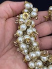 Depose Parure Gold Tone Faux Pearl Cluster Runway Necklace Bracelet Earring Set — photo 9