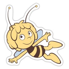 Biene Maja Fliegt Retro Aufkleber Sticker, max. 10 x 10 cm