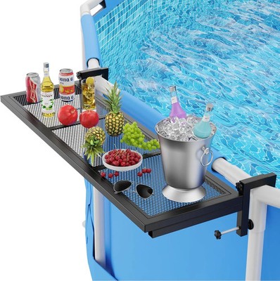 Pool Bar Above Ground Poolside Bar, Heavy-Duty Carbon Steel Patio Poolside Table