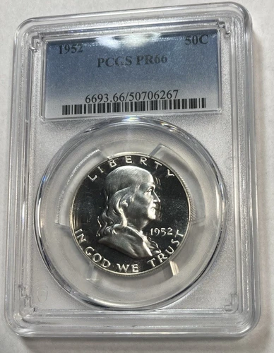 1952 Proof Franklin Bright White PCGS PR66 Low Mintage