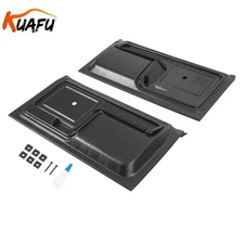Pair Black Door Panels Replacement For 1980-1986 Ford F150 F250 F350 Bronco New