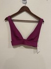 Billabong Remi Plunge Bikini Top Purple Ribbed Wide Strap Stretch Size XL — photo 7