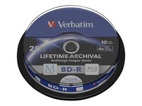 Verbatim M-DISC BD-R 4X 25 Gb, Blu-Ray-Rohlinge 4-Fach, 10 StüCk, Bedruckbar