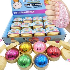 2x Sugar Mini Glitter Dumpling squishy Sensory Fidget Toy