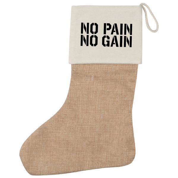 Weihnachtsstrumpf No Pain Gain Hantel Geschenkidee No Pain Gain Geschenk PräSent-image