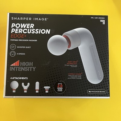 Sharper Image Power Percussion Edge+ Portable Massager New Open Box 4 Speeds
