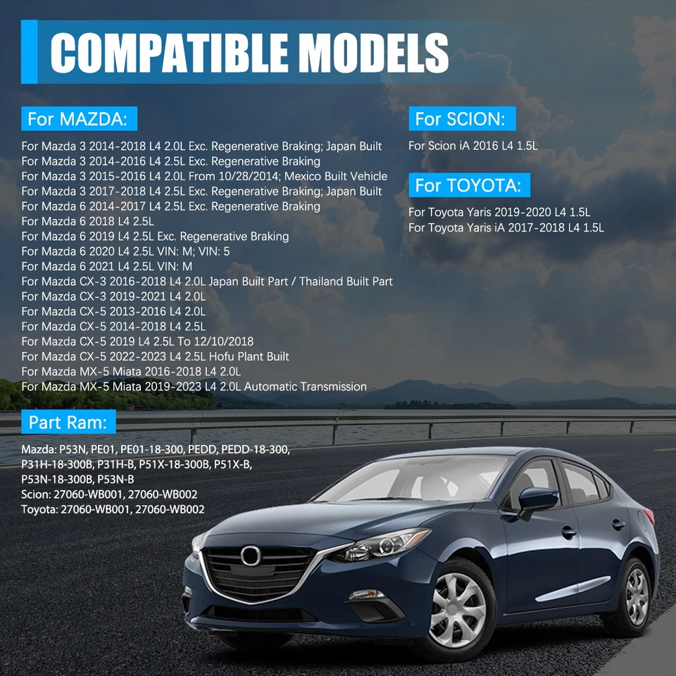 New Alternator For Mazda 3 2014-2018 CX-3 2016-2018 CX-5 2013-2016 2.0L L4 20288 Foto 2 de 4