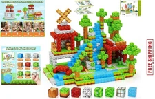 157PCS Minecraft Magnetic Blocks World Set, STEM Kids Toys, Montessori Building