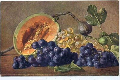 20020701 - Fruechte,F.J. Broili,sign. M. Billing Kind um 1910-20