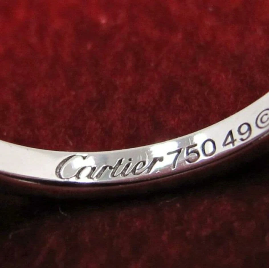 CARTIER бриллиант легенда сердце бриллиант #49 кольцо K18 белое золото женщины [б/у] - Изображение 3 из 4