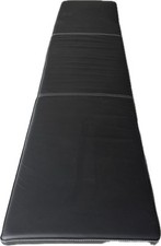 Auflage Polster Bankauflage echt Leder Nappa schwarz  200x45x5 cm Antirutsch