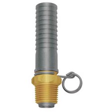 Sani-Lav N22 Swivel Hose Adapter, Brass, 5/8" X 1/2"