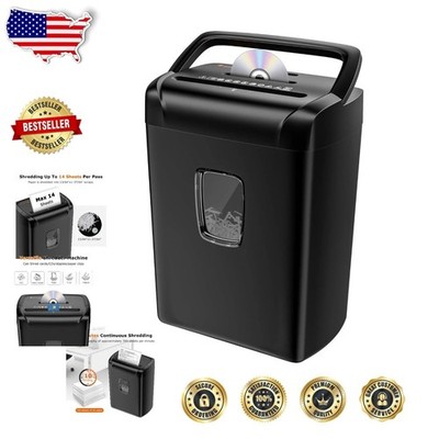 14-Sheet Shredder, Cross Cut, P-4 High Security, Jam Proof, CD/Card