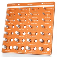 Professional 28 Sizes Nut and Bolt Thread Checker Premium14 Metric & 14 Stand...