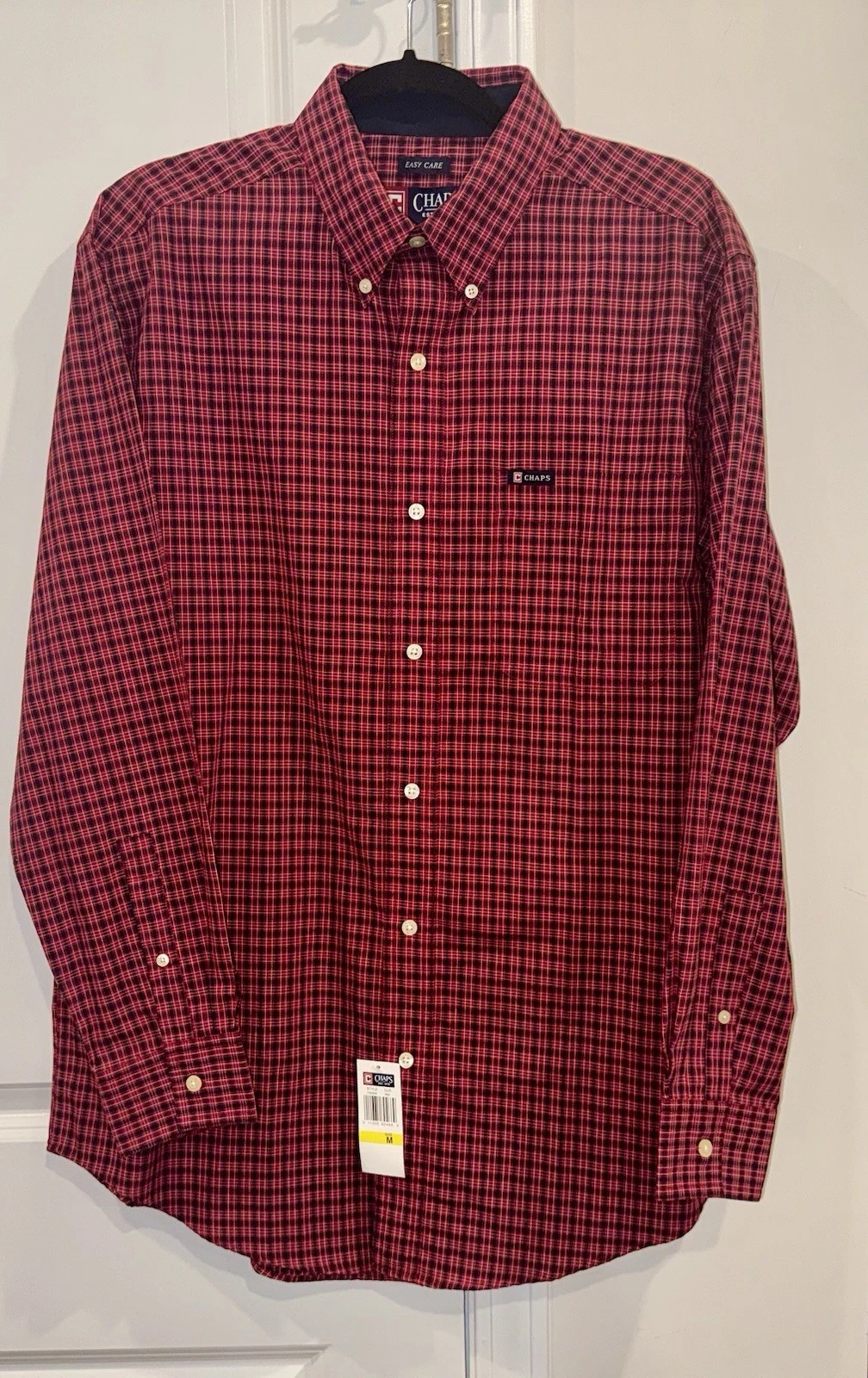 Chaps Men's Red Plaid Button-Down Shirt New with Tags  Size Medium image 2