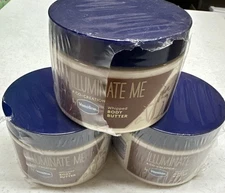 3 Jars (11oz Each) Vaseline Illuminate Me Whipped Body Butter Melanin Rich Skin