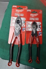 2 MILWAUKEE MT558 8 In. DIAGONAL CUTTING PLIERS WITH COMFORT GRIP & MT550 9"
