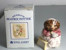 Vintage Royal Albert Mrs Tiggy Winkle Takes Tea Beatrix Potter Figurine 3.5"