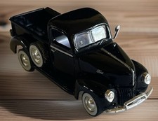 Racing Champions 1940 Ford Pick Up 164 Diecast Black Hood Opens Tailgate Opens