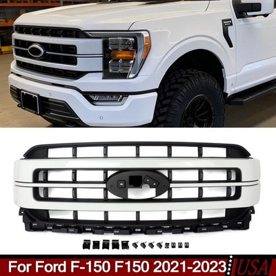 Front Bumper Upper Grille Oxford White For 2021 2022 2023 Ford F-150 F150 Lariat