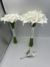 Calla Bridal Bouquet Four Bridesmaids And Four Buttonholes