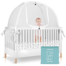 Crib Tent to Stop Baby Climbing Out   Breathable Pop-Up Crib Net to Keep Baby In