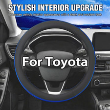 Blue Nappa Leather Steering Wheel Cover For Toyota Tacoma 2015-2025 15.5-16 Blue Nappa Leather Steering Wheel Cover For Toyota Tacoma 2015-2025 15.5-16