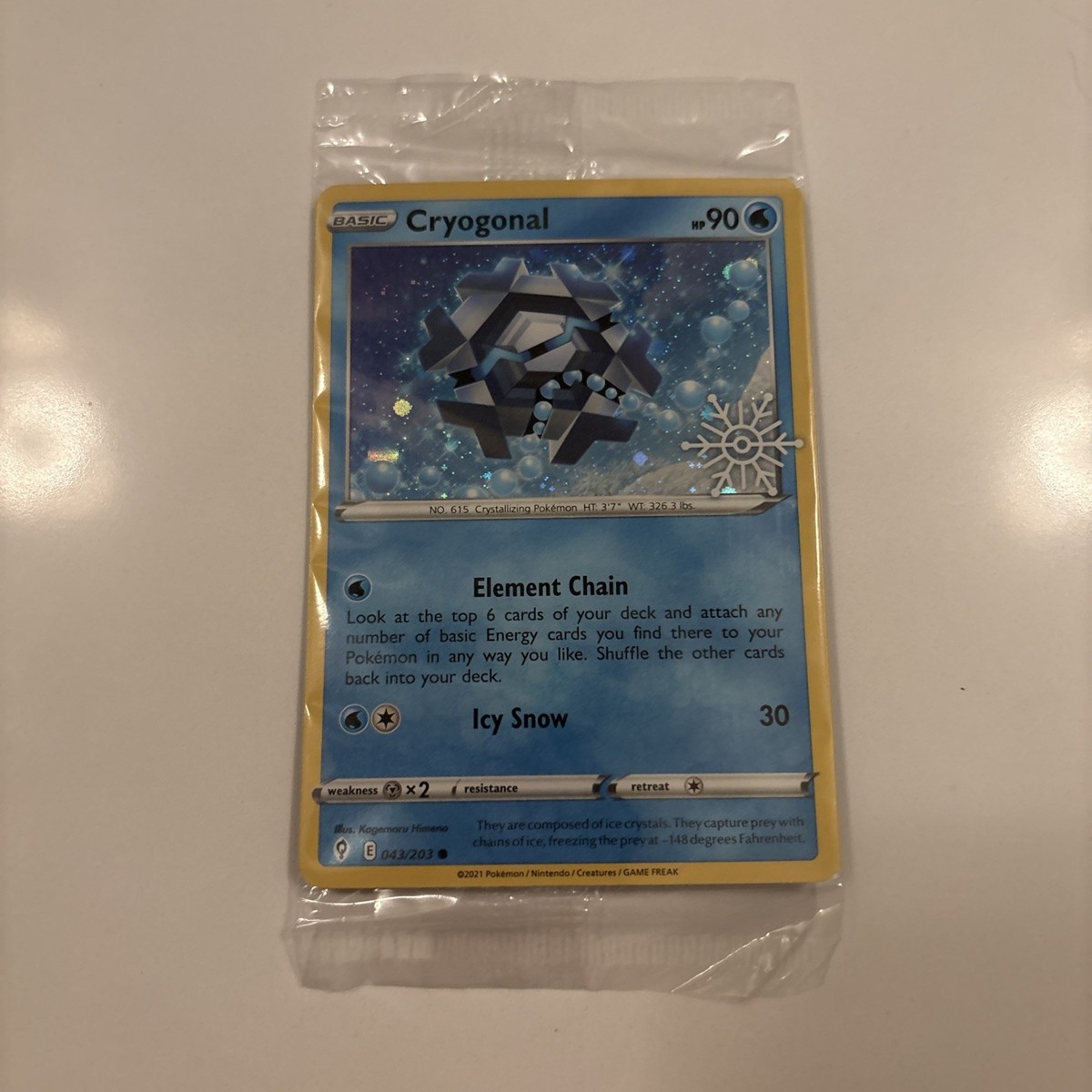 pokemon cryogonal card (Poke Ball Holo) 027/086  Black Bolt  Nerd Life Obsidian Flames Singles Pokemon Card Game/[SV11B] Black Bolt]Cryogonal