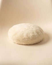 1960s Ivory Faux Fur Pillbox Hat Winter Beret Style Vintage Soft Plush Hat Mid