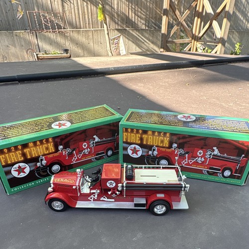 Texaco 1929 Mack Fire Truck Diecast Truck Model Repro Series 15 w/ Box lot of 2