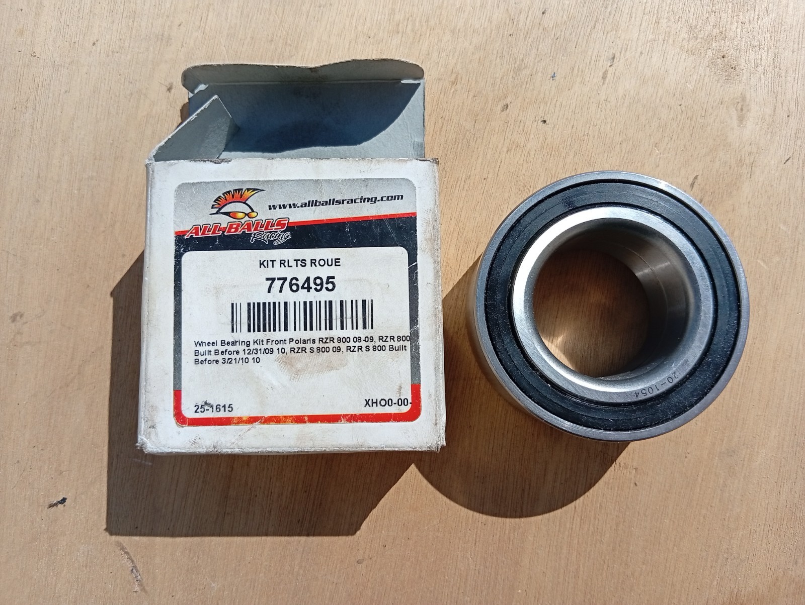 Roulement de roue avant All Balls 776495 pour Polaris RZR 800 et RZR S 800 de 2008 à 2009