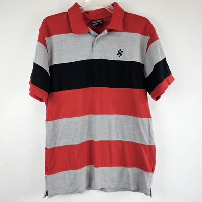 Vintage Y2K SouthPole Chunky Stripe Polo Shirt Youth XL Boys