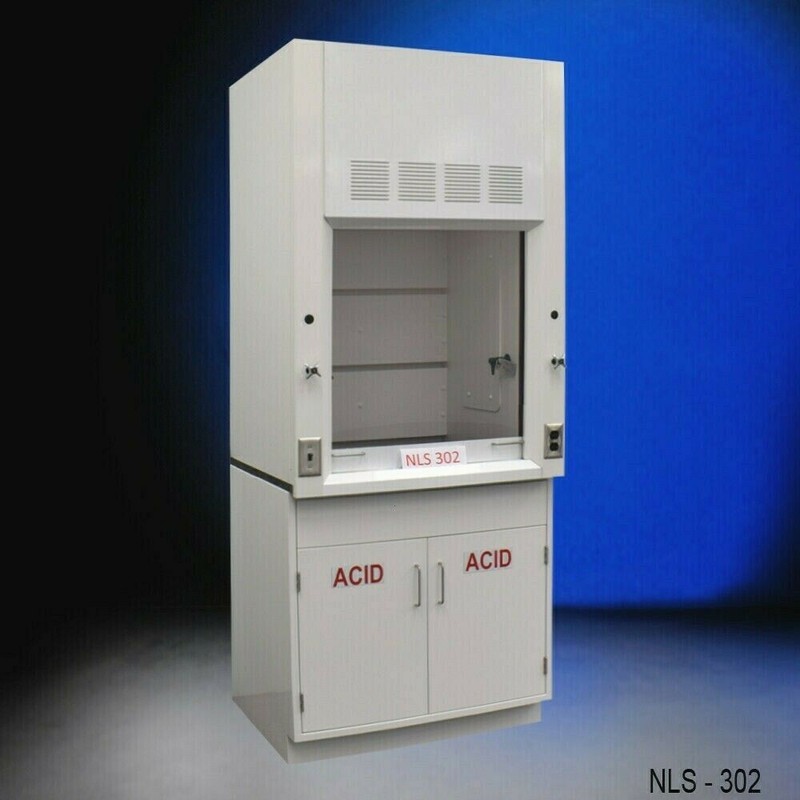 3' Laboratory Fume Hood w/ ACID Storage Cabinet /  Epoxy Top / E2-183