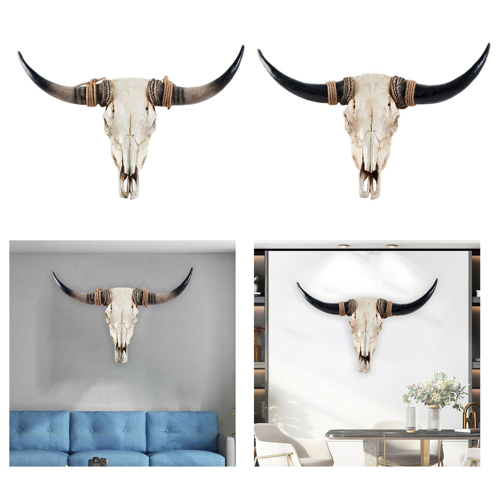 Animals Heads Wall Decor Ornaments Crafts Cow Skull Wall Sculpture