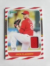 2021 Donruss Baseball 87 Materials RED Jack Flaherty /99