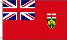 ONTARIO FLAG 5' x 3' Canada Province Canadian Provinces Territory Flags